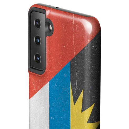 Antigua and Barbuda Flag Distressed Galaxy S21 Plus 5G Pro Case